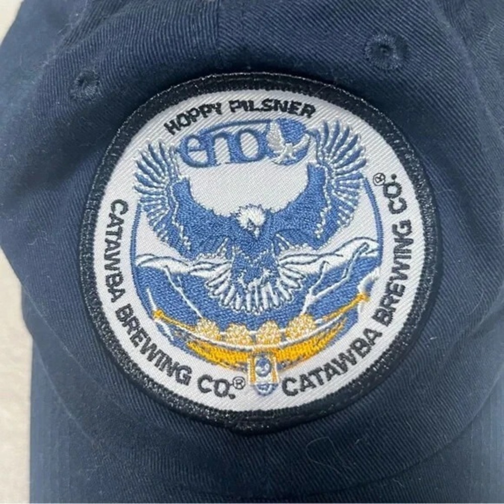 Catawba Brewing Co Hoppy Pilsner Navy Blue‎ Baseball Cap Hat - Picture 2 of 5